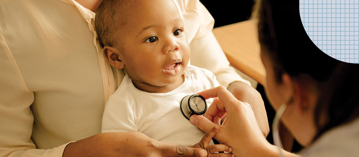 Child getting heartbeat checked