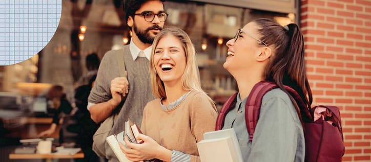 Group of friends smiling