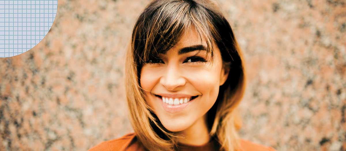 Woman smiling at camera