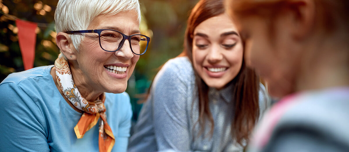 woman smiling