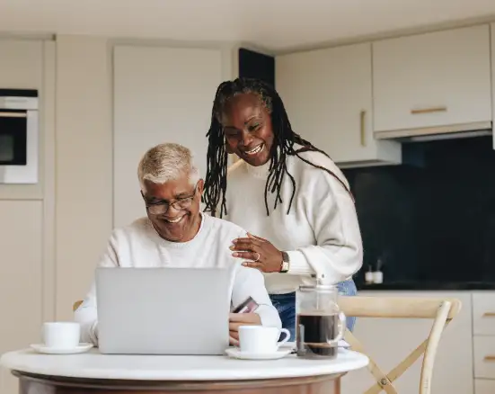 An older couple researching Spirit Dental insurance